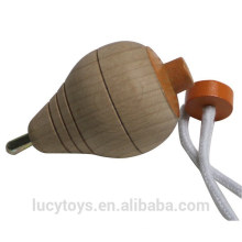 classic toy traditional wooden spinning top toy